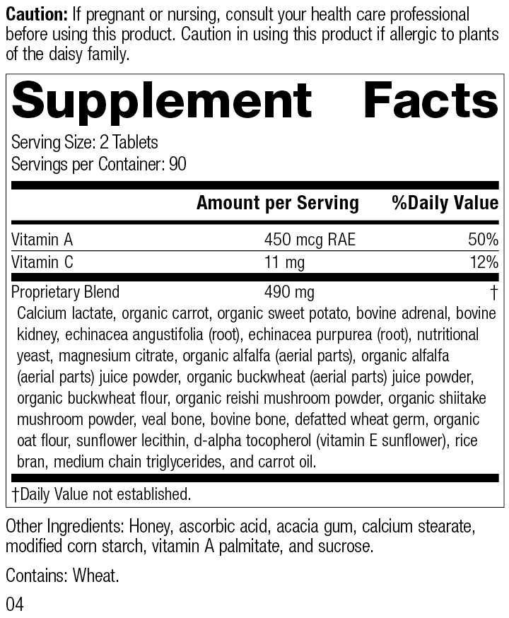 Cataplex® A-C Supplement Facts