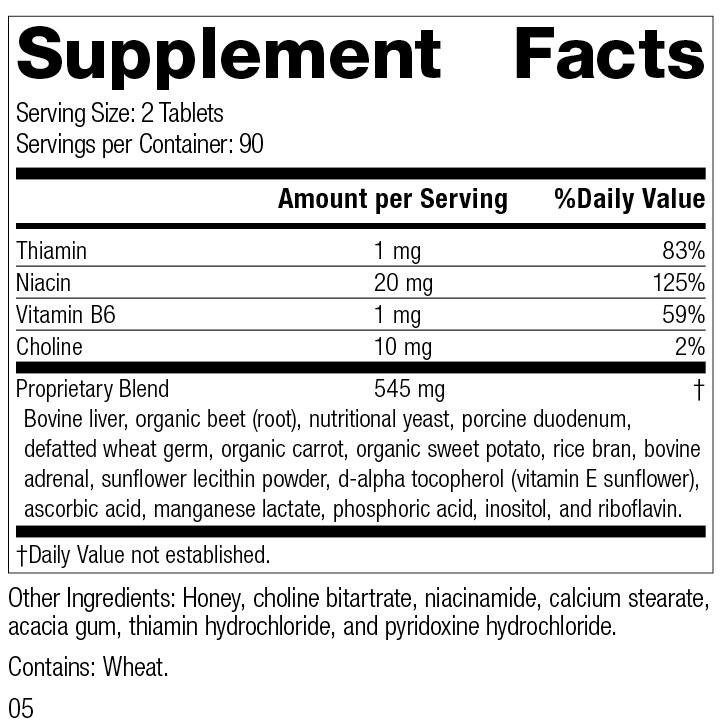 Cataplex® B Supplement Facts
