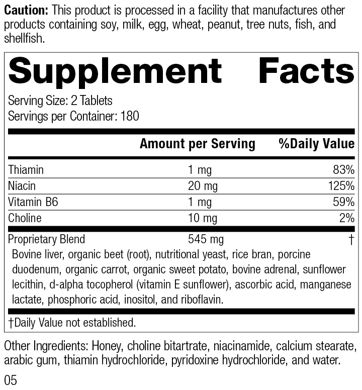 Cataplex® B-GF Supplement Facts
