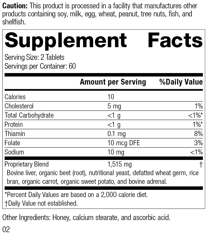 Cataplex® B-Core Supplement Facts