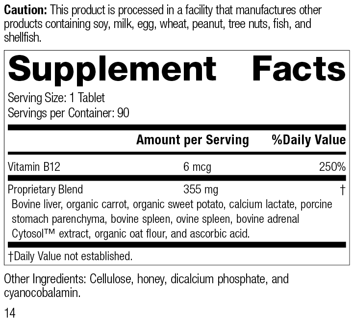 Cataplex® B12 Supplement Facts