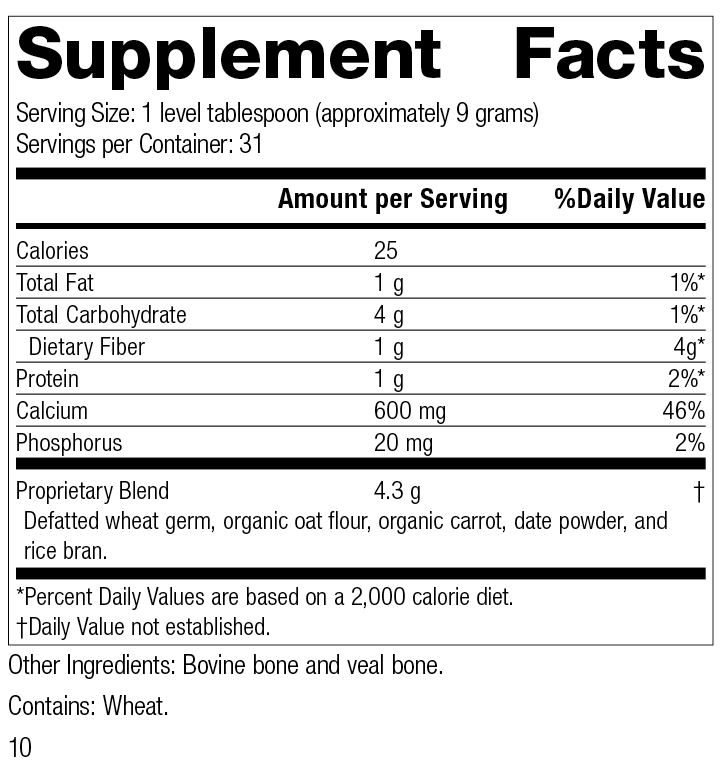 Calcifood® Powder Supplement Facts