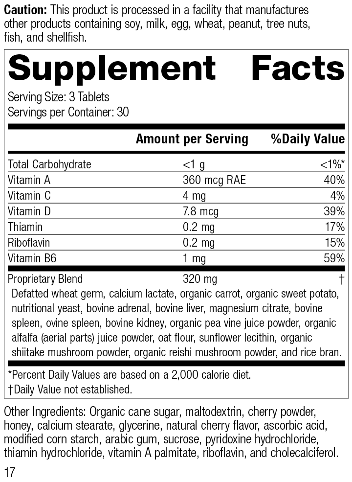 Catalyn® Chewable Supplement Facts