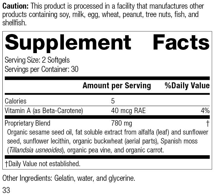 Chlorophyll Complex™ Supplement Facts