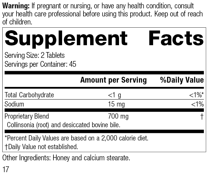 Cholacol® Supplement Facts