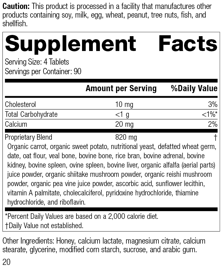 Cyrofood® Supplement Facts
