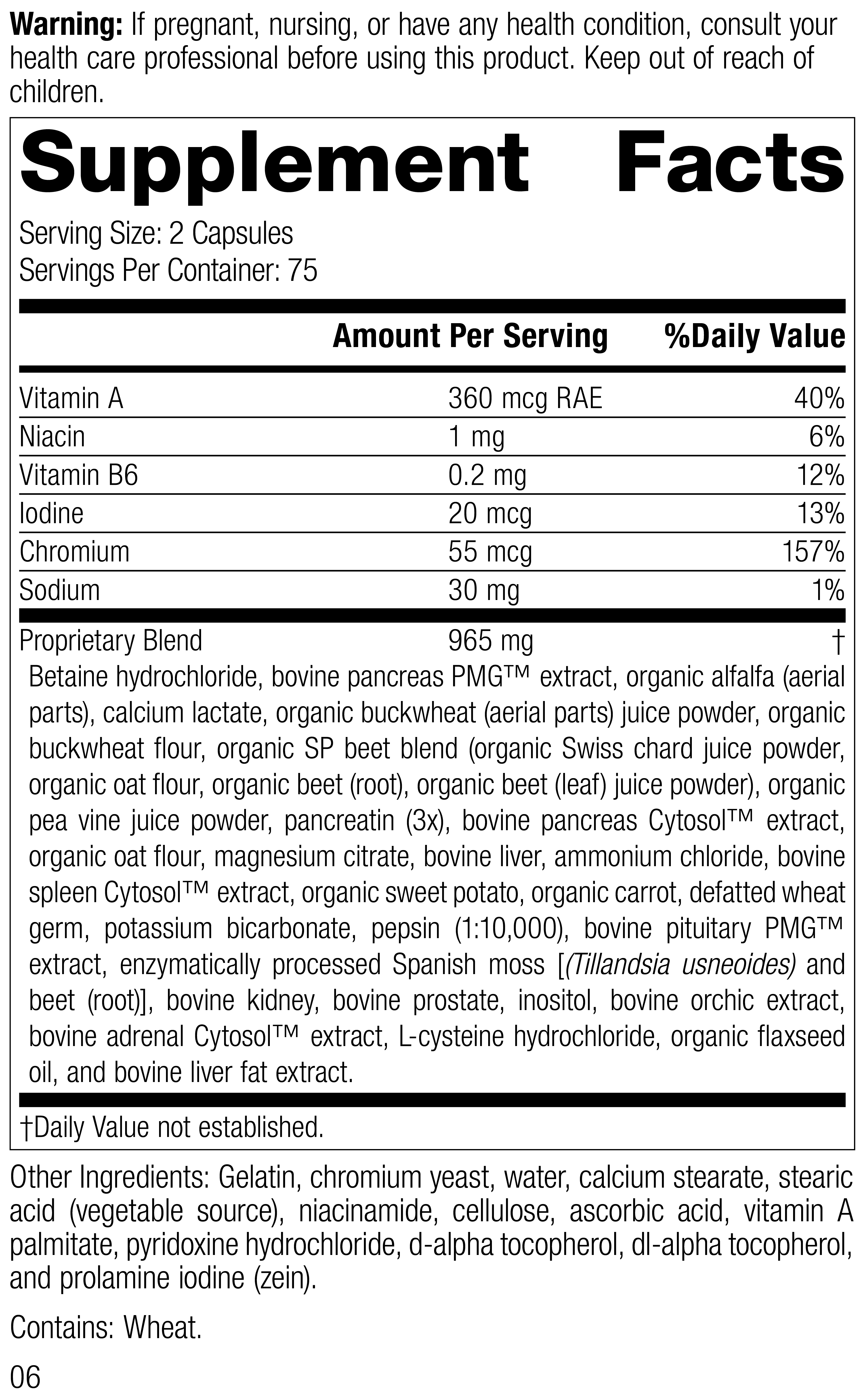 Diaplex® Supplement Facts