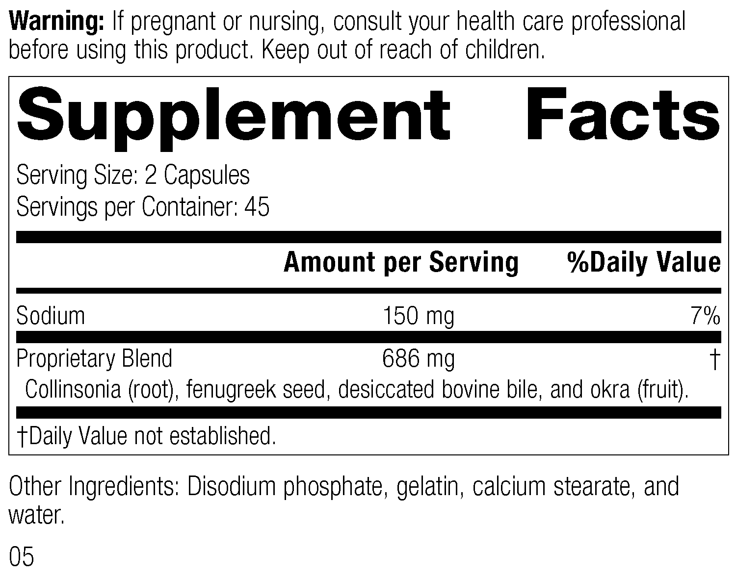 Fen-Cho® Supplement Facts