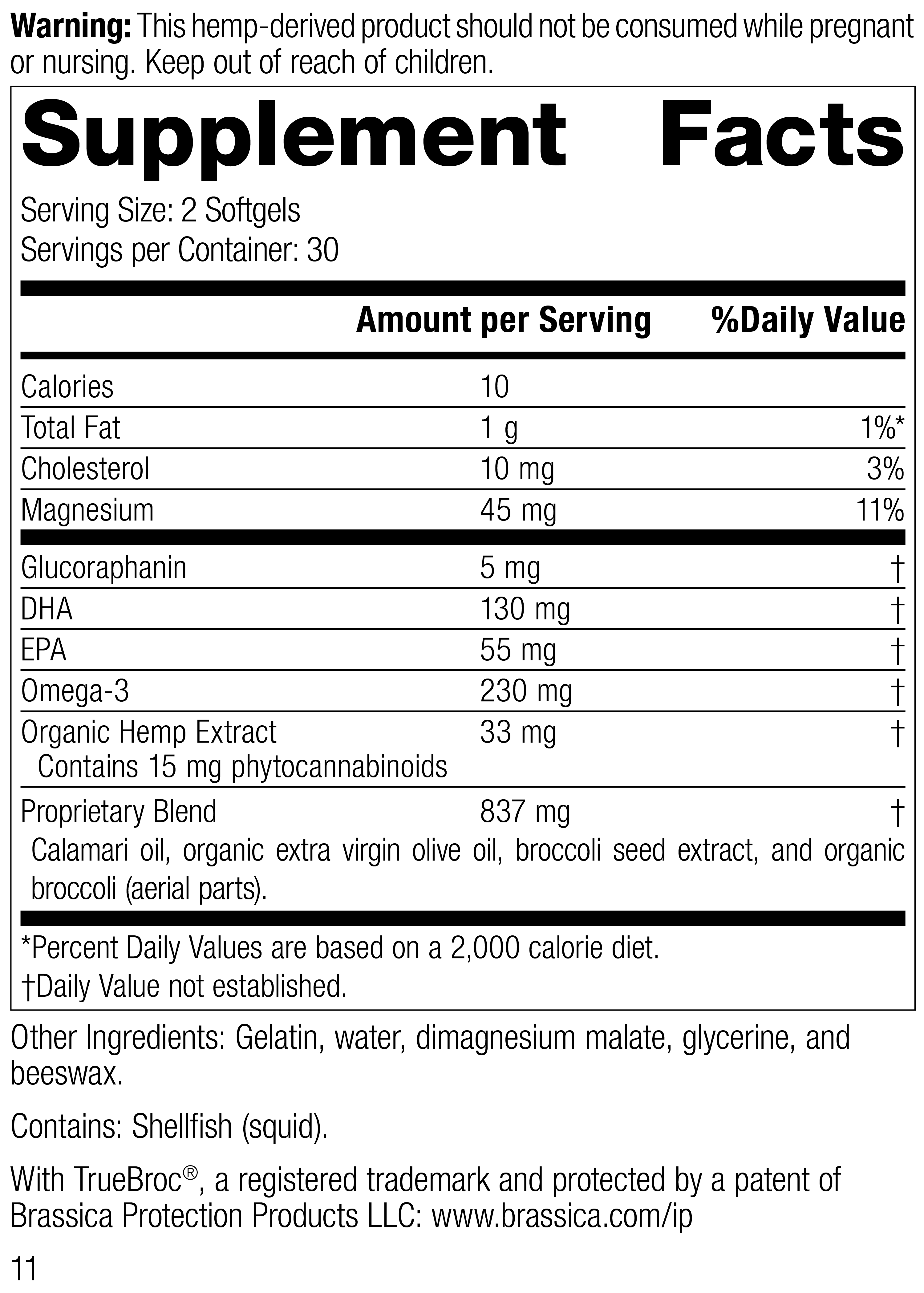 Hemp Oil Complex™ Supplement Facts