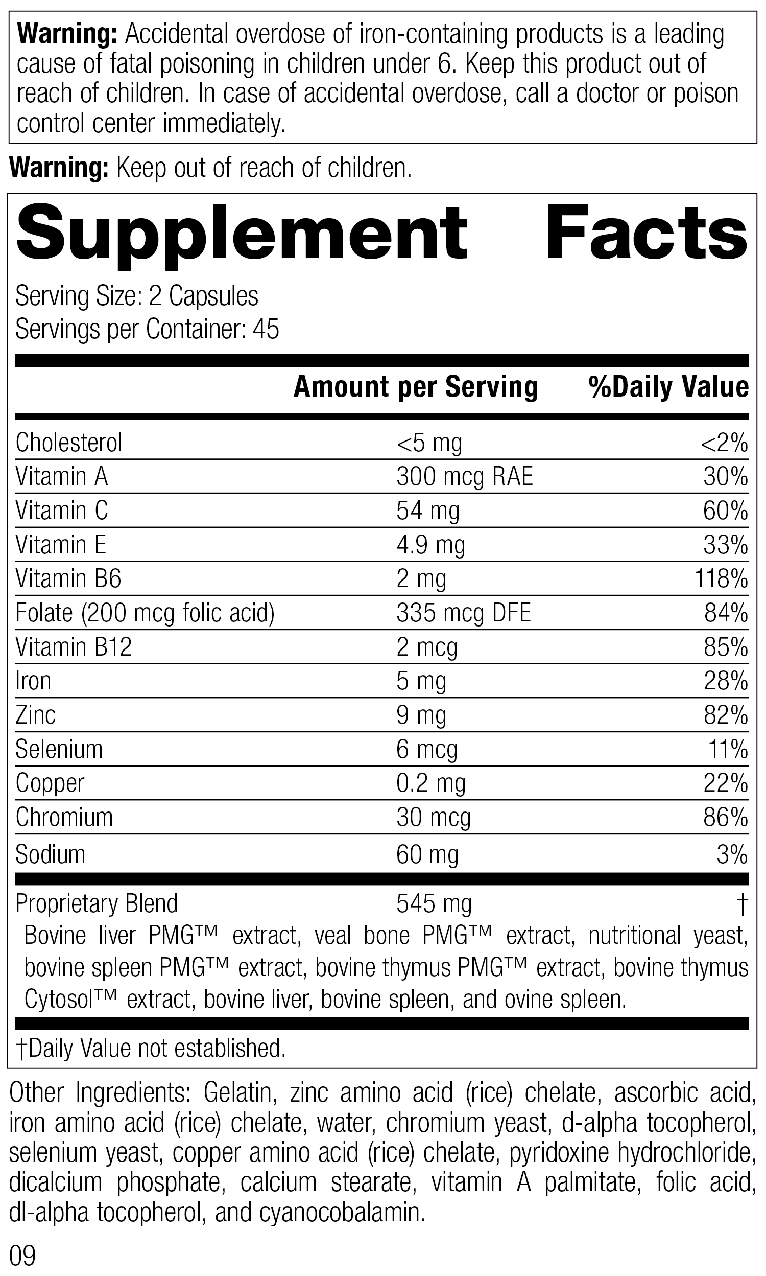 Immuplex® Supplement Facts