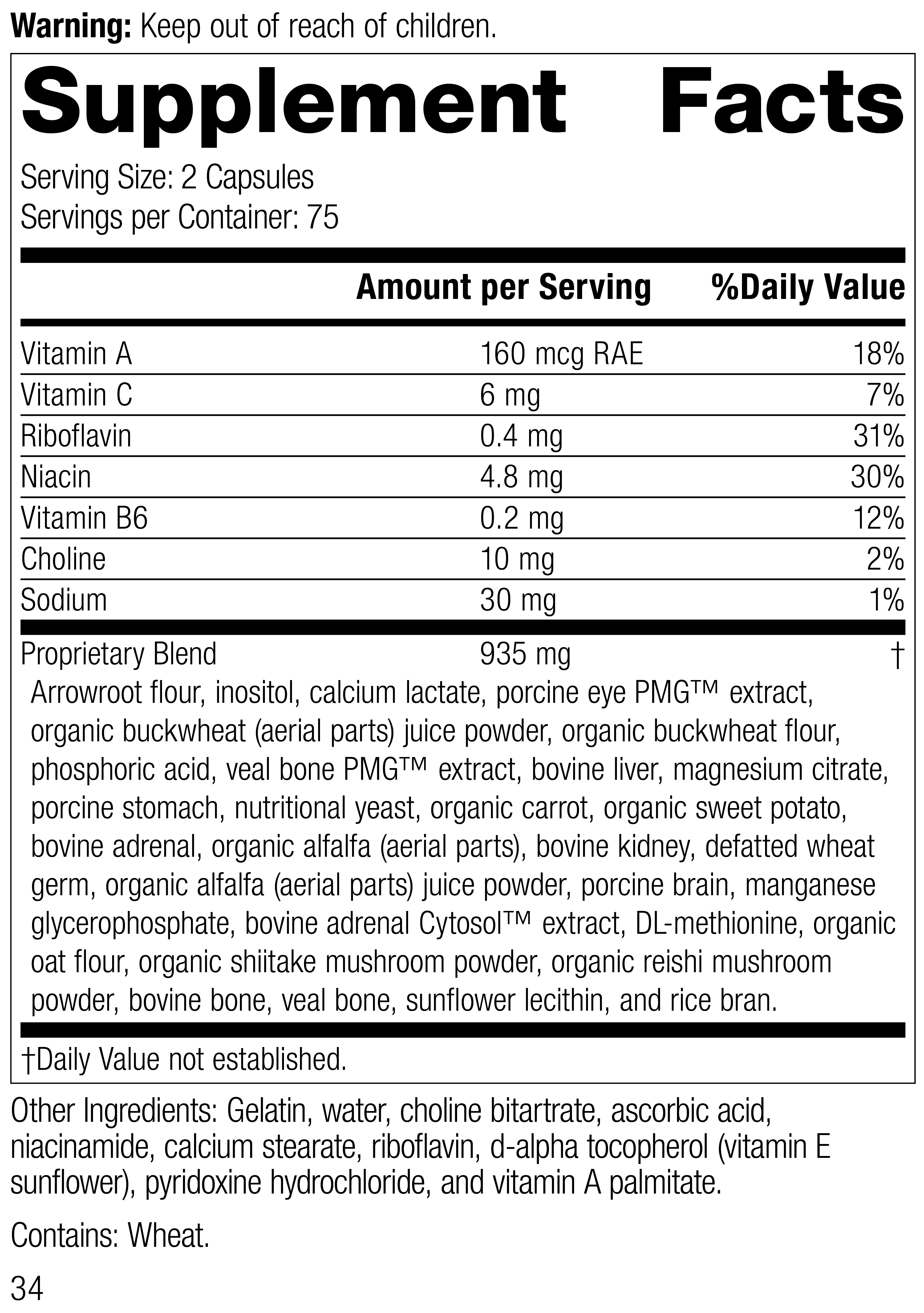 Eyeplex™ Supplement Facts