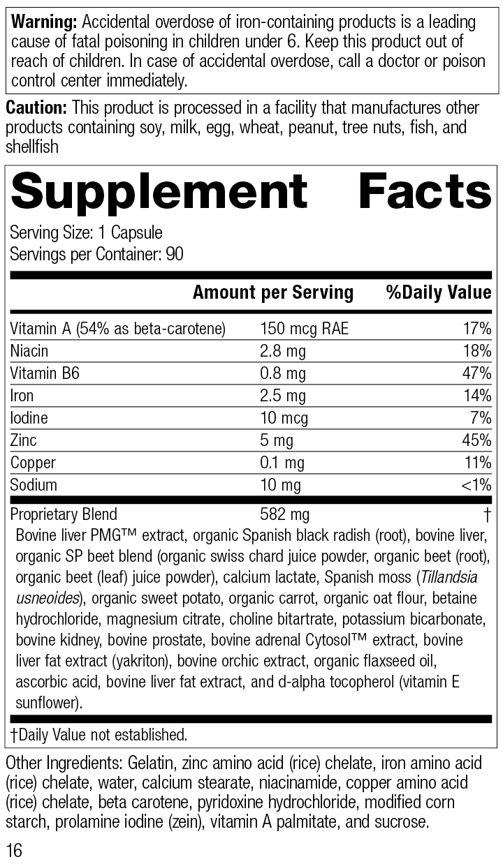 Livaplex® Supplement Facts