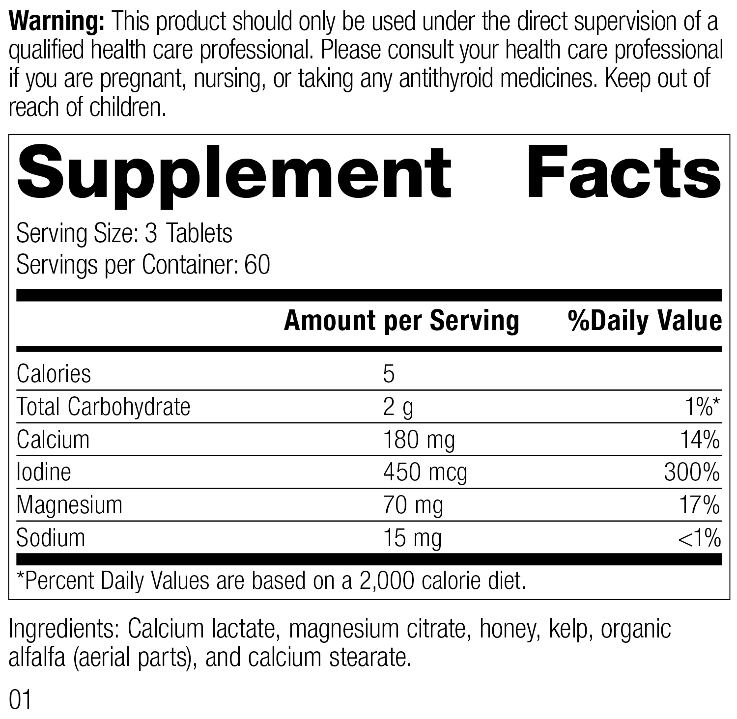 Min-Tran® Supplement Facts
