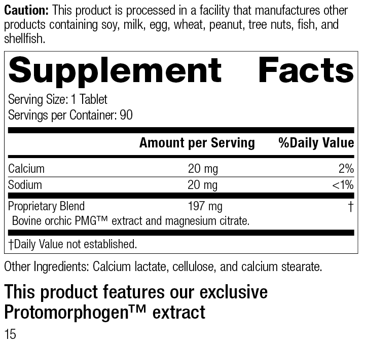Orchic PMG® Supplement Facts