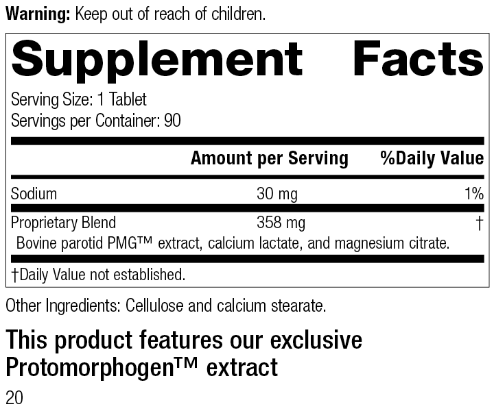 Parotid PMG® Supplement Facts