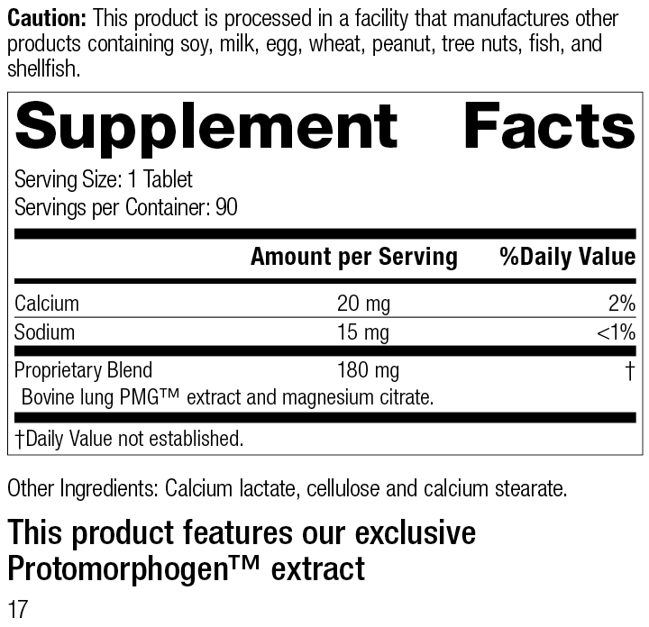Pneumotrophin PMG® Supplement Facts
