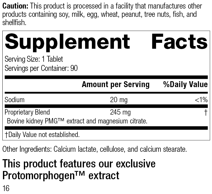 Renatrophin PMG® Supplement Facts