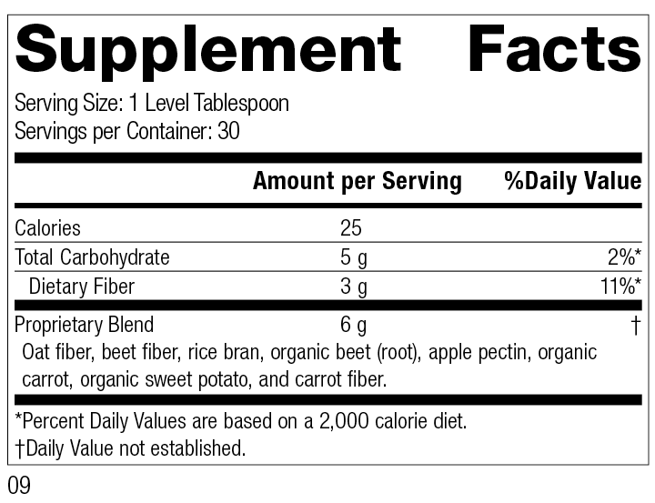 Whole Food Fiber Supplement Facts