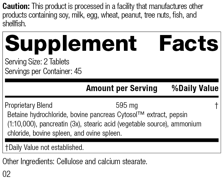 Zypan® Supplement Facts