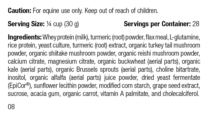 Equine Immune Support Supplement Facts