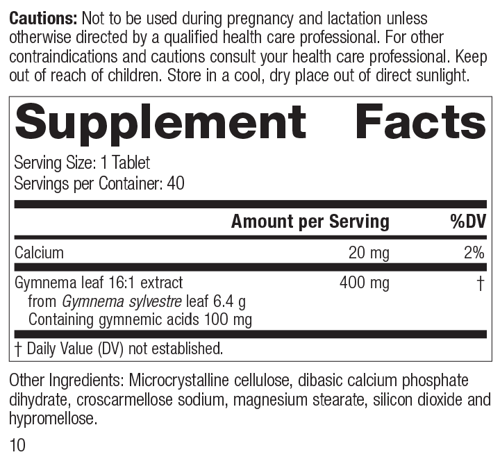 Gymnema Supplement Facts