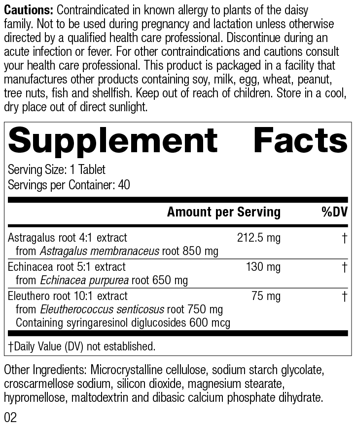 Astragalus Complex Supplement Facts