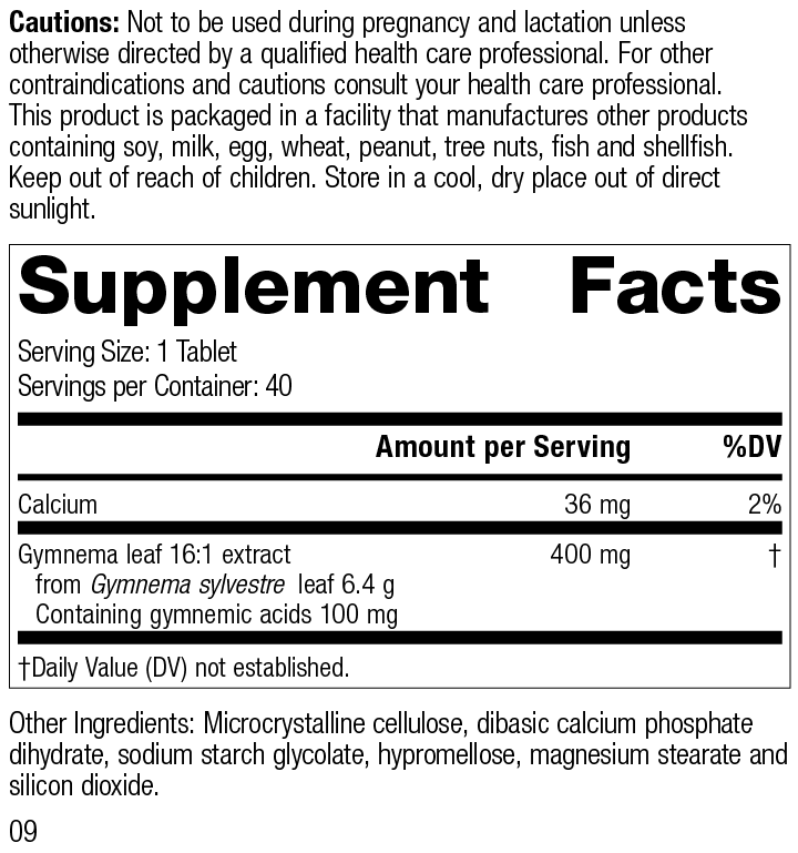 Gymnema Supplement Facts