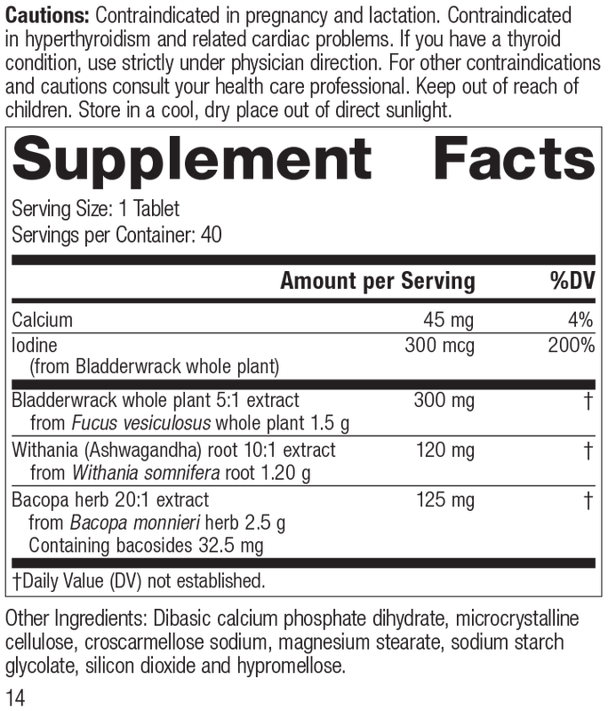 Thyroid Complex Supplement Facts