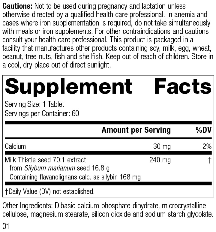 Milk Thistle Forte Supplement Facts
