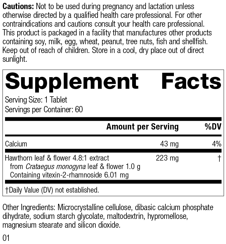 Hawthorn Supplement Facts