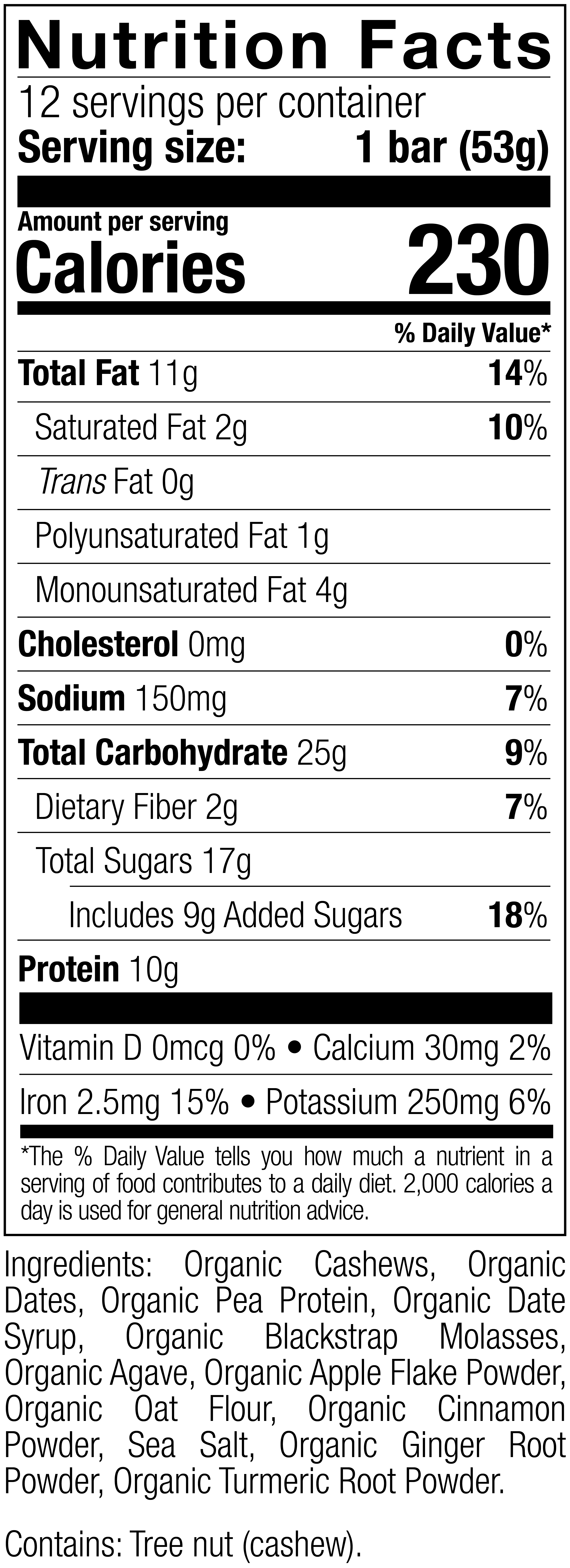 POSSIBLE® Snack Bar Supplement Facts