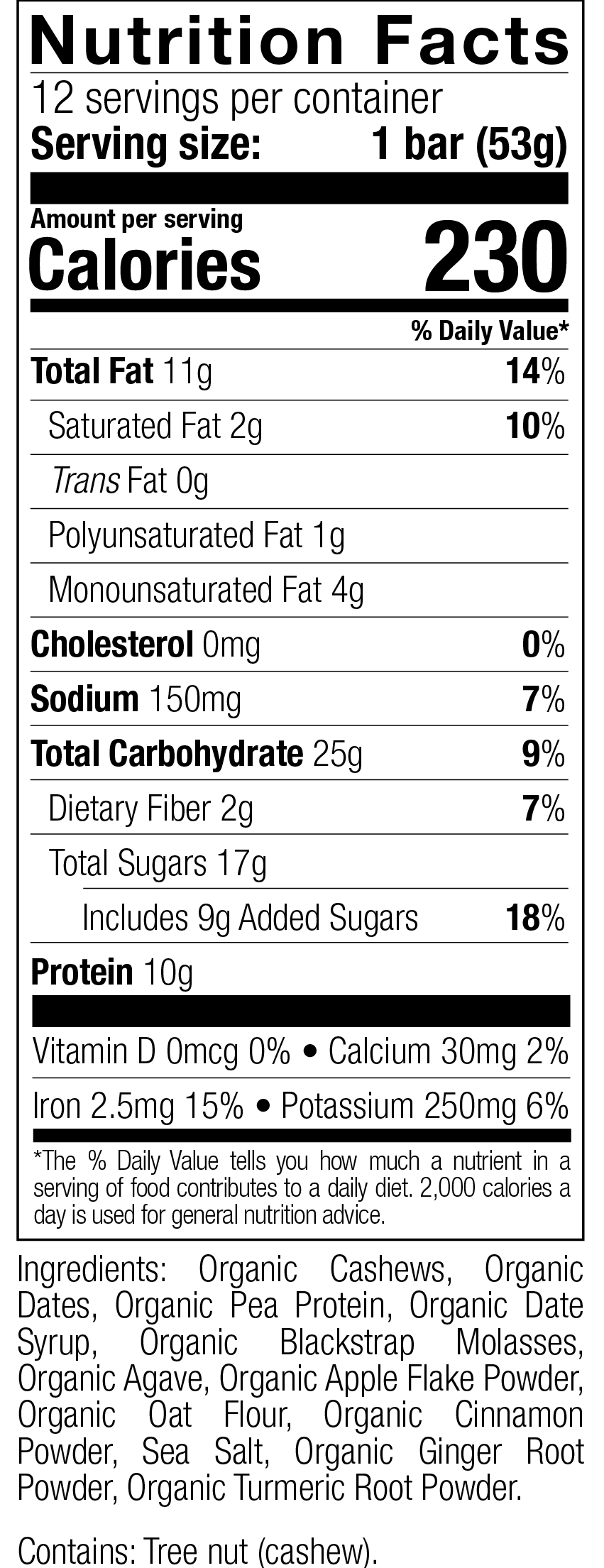POSSIBLE® Snack Bar Supplement Facts