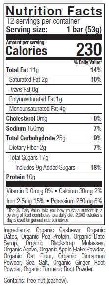 POSSIBLE® Snack Bar Supplement Facts