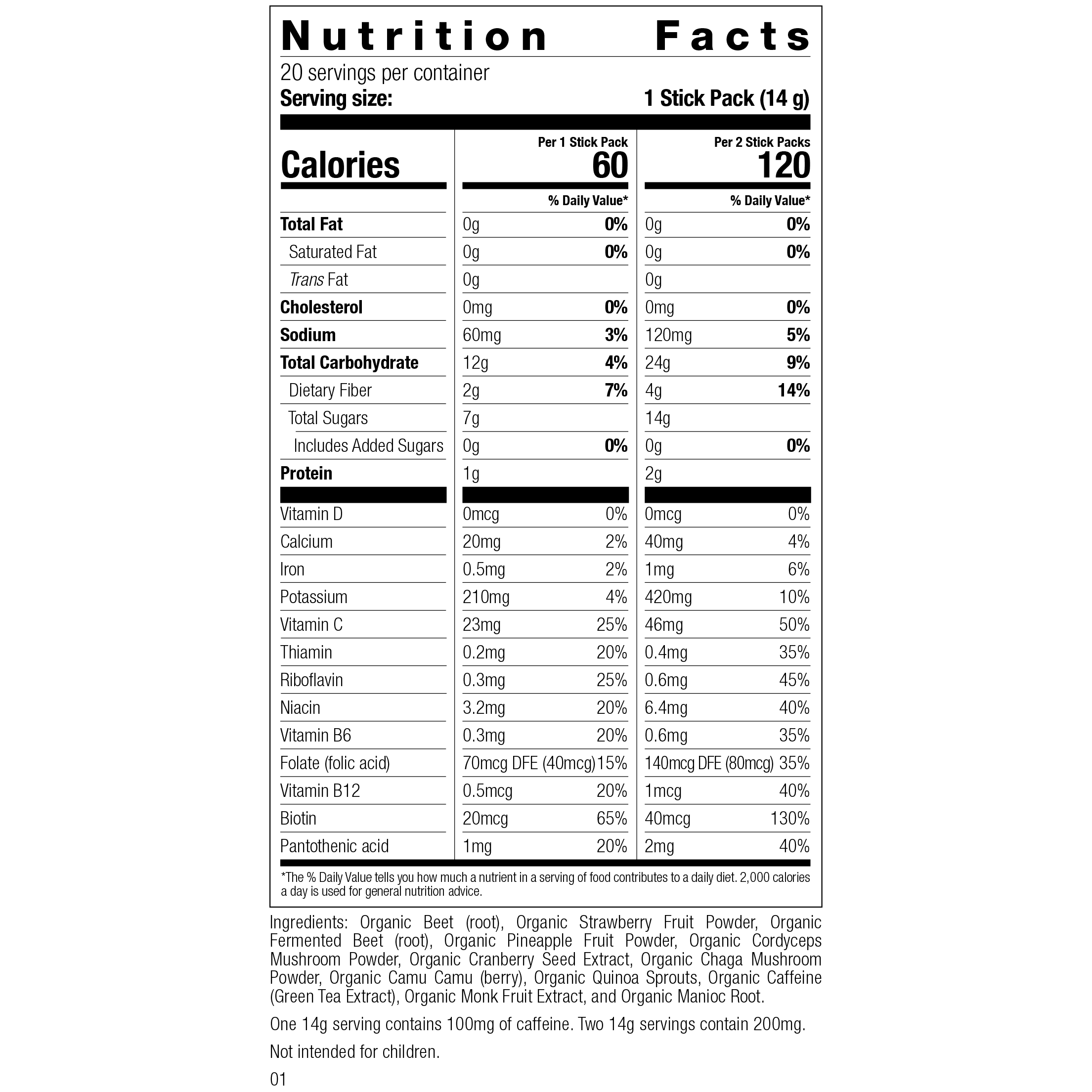 POSSIBLE® Beet Pre-Workout Supplement Facts