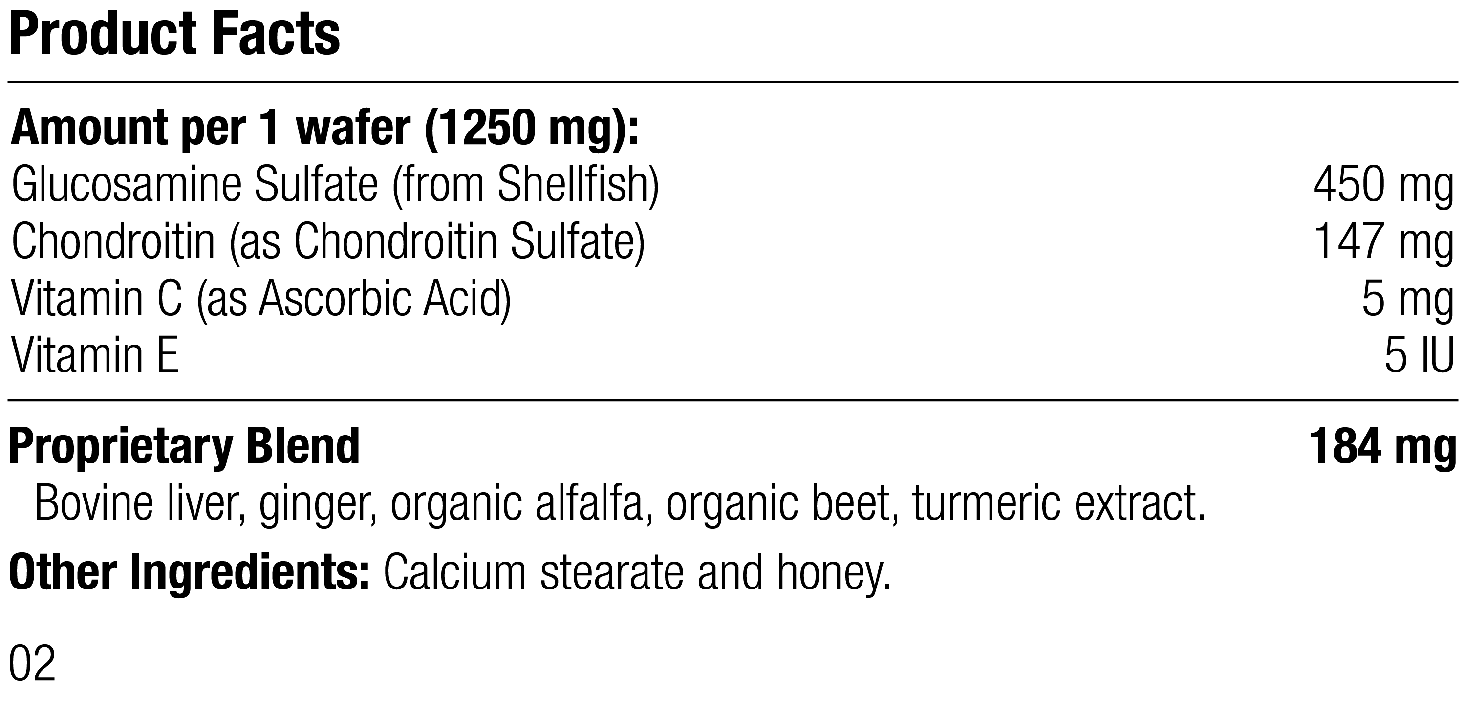 Spirited Paw®  Joint + Mobility Supplement Facts