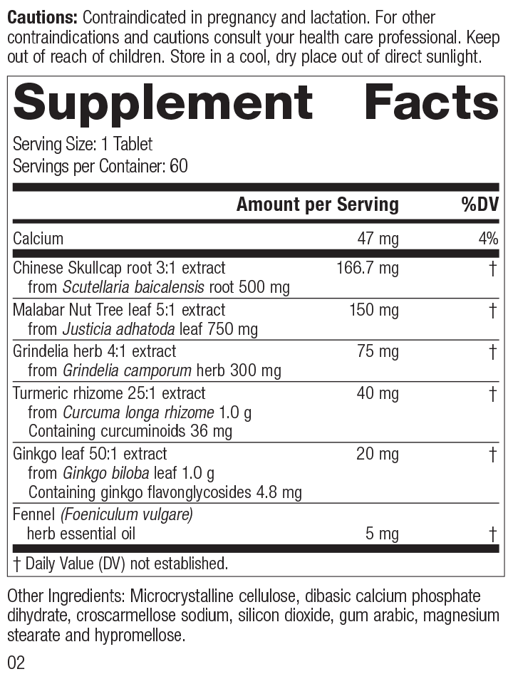 PulmaCo Supplement Facts