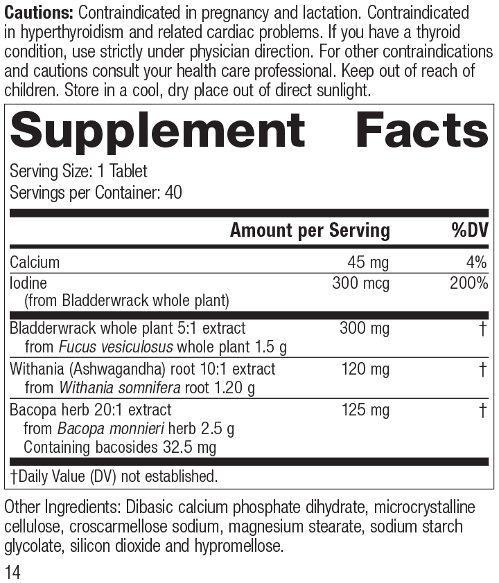 Thyroid Complex Supplement Facts