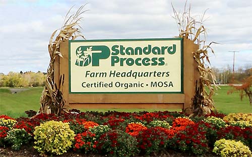 Certified Organic sign at Standard Process farm.